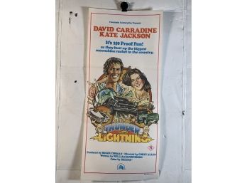 Vintage Folded MAPS Movie Daybill Poster Thunder And Lightning
