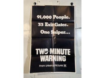 Vintage Folded One Sheet Movie Poster Two Minute Warning 1976