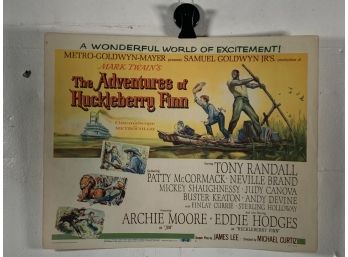 Vintage Movie Theater Lobby Card The Adventures Of Huckleberry Finn
