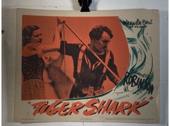 Vintage Movie Theater Lobby Card Tiger Shark