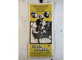 Vintage Folded Burton Movie Daybill Poster Open Season