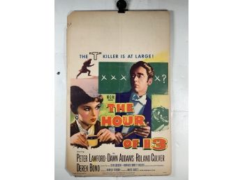 Vintage Movie Theater Window Card The Hour Of 13