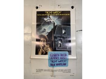Vintage Folded One Sheet Movie Poster Night Watch 1973