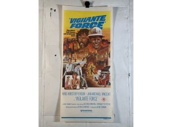 Vintage Folded MAPS Movie Daybill Poster Vigilante Force