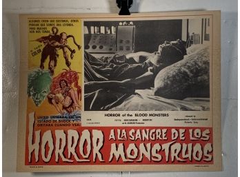 Vintage Movie Theater Lobby Card Horror Of The Blood Monsters