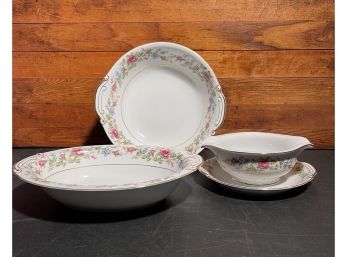 Lot/3 WENTWORTH CHINA 'Montclair' Pattern #6012 Serving Pieces