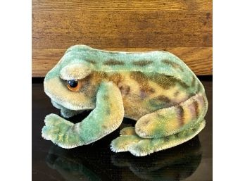 Vintage 1950s-1960s STEIFF Mohair 'Froggy' Frog 8' X 5' Glass Eyes Hand Colored