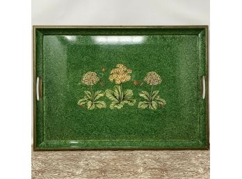 Vintage Carolyn Sheffield Large Wood Serving Tray With Flowers 21 5/8' X 15 1/2'