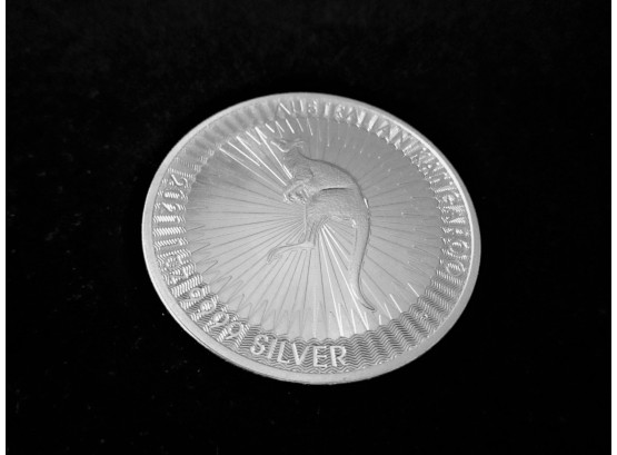 2021 Australian Uncirculated .9999 Silver Kangaroo Coin, 1 Troy Oz., BU