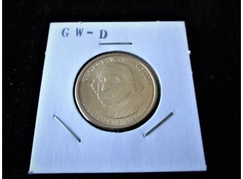 2007 D U.S. George Washington Gold Toned Dollar Coin