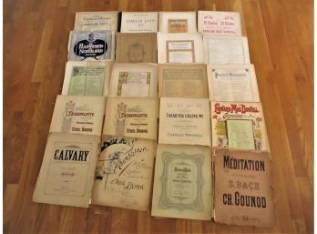 Vintage Sheet Music, Spans Many Years, Lot 1
