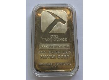 One Troy Ounce .999 Silver Bar Marked Northwest Territorial Mint
