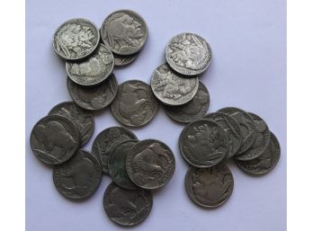 23 Buffalo Nickels (See Description For Dates)