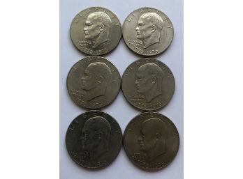 6 Bicentennial (1776-1976) Ike Dollars