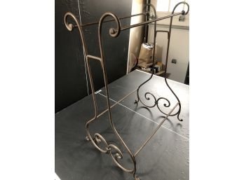 French - Designed Antique Wrought Iron Towel Rack