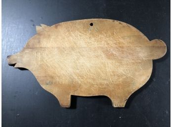 Portly The Pig Large Wooden Cutting Board