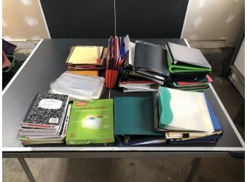 Office Supplies Lot: Staples Binders, School Supplies, Sheet Protectors, Notebook, & More!!!
