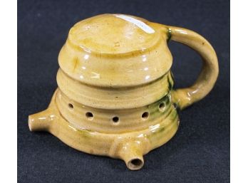 Rare Antique English Puzzle Mug Glazed Stoneware