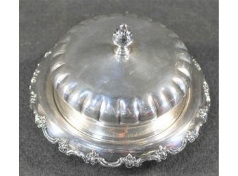 Stunning Antique 1800s James W. Tufts Boston Silver Plate Two Piece Domed Butter Dish