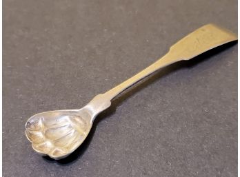 Antique Sterling Silver 'Animal Paw' Small Spoon - Monogrammed Handle