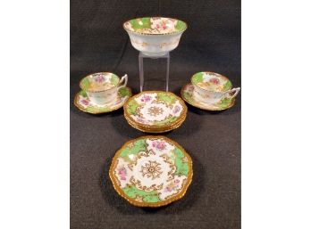 Vintage Coalport Porcelain Tea Cups, Sauces & Small Bowl