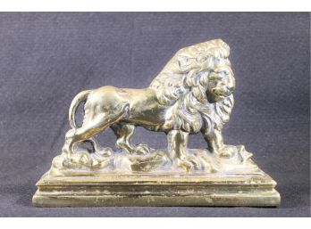 Awesome Vintage Heavy Solid Brass Lion Door Stop