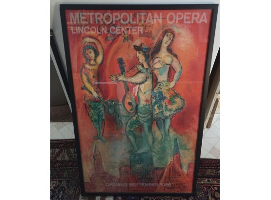 Original Lithograph 1966 Marc Chagall Metropolitan Opera Opening 1966