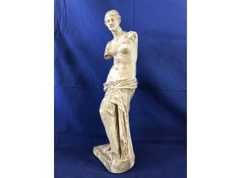 Vintage Venus De Milo Plaster Sculpture 18 1/2' Tall