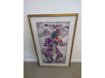 Framed Chagall Poster The Violinist