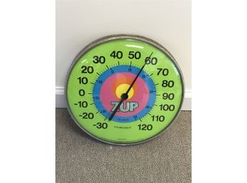 Vintage Mid Century Peter Max Style 7 Up Thermometer