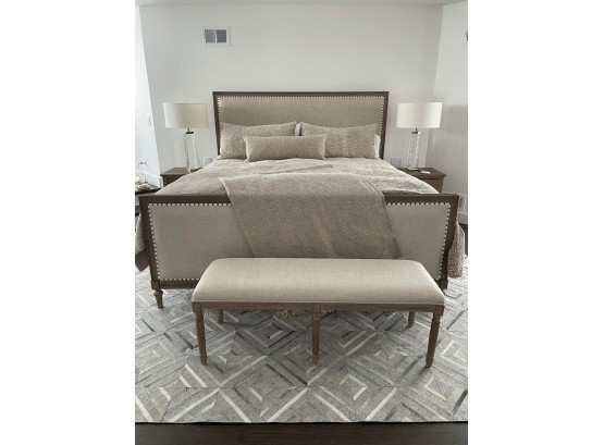 Restoration Hardware Maison Fabric Panel King Sz Bed (Retails For $2700)
