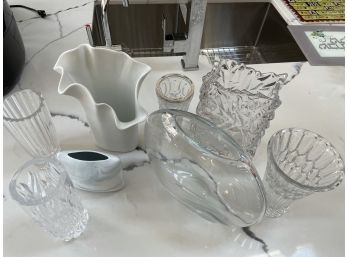 Assorted Vases Lead, Crystal And More