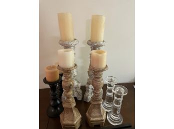 4 Pairs Of Candleholders 1 Set Has No Candles Max Height 25