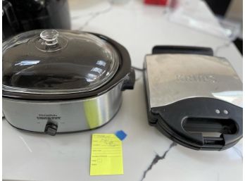 Crockpot And Krupps Waffle Maker - All Working Condition