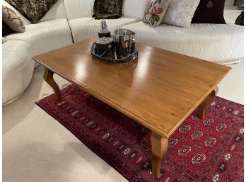 Cherry Wood Like Coffee Table With 2 Drawers At The End 55x34