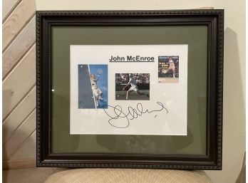 John McEnroe Signed With Photos And Framed 17x15