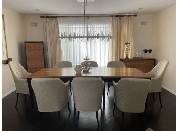 Gorgeous! 1980's Giorgetti Spa Italian Designer Dining Room Table With 8 Chairs Retail $12k
