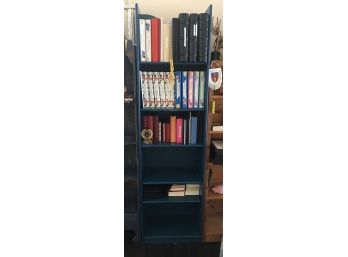 Blue Bookcase 23x13.5x82.5 With 6 Shelves