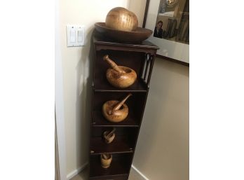 Decorative Mortars & Pestles (Made In France) And Large Bowl Corner Display Stand Optional (wobbly)