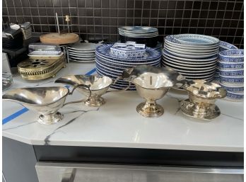 HUGE LOT! Passover & Hannukah Blue & White Dishes Patrick Frey, Williams Sonoma And More