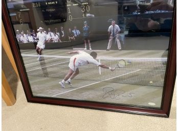 Authentic Signed Federer 2003 Wimbledon Final Forehand Winner Limited Edition 15/50