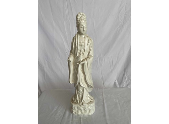 White Porcelain Quan Yin Statue 26'H