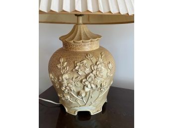 Beautiful Cream Color Carved Table Lamp