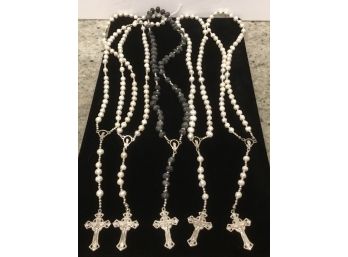 Religious Sea Pearl Necklaces 5 In Lot