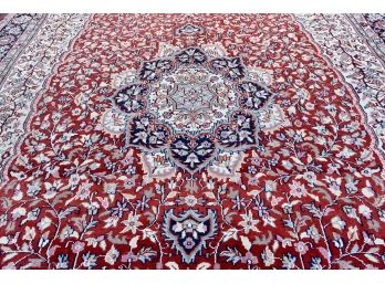 Hand Knotted Isphahan Oriental Area Rug