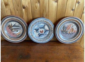 Group Of   Three Hand Painted Plates