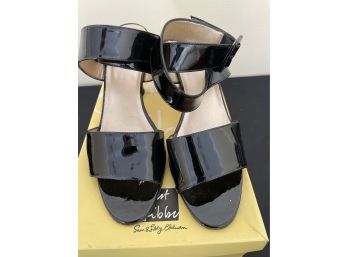 JUST LIBBY Marilyn Black Patent Heels Size 8M