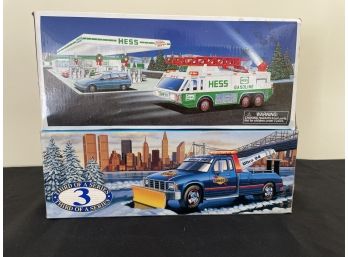 HESS Emergency Truck 1996 And SUNOCO Tow Truck With Plow 1996