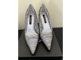 NINA Babette-YL Silver Metallic Heels Size 7.5M