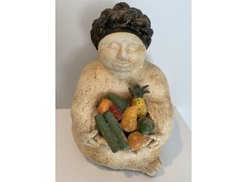 Decorative Kitchen Counter  Terra Cotta  Bust Of  Women With Veggies
